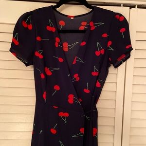 Wrap cherry dress